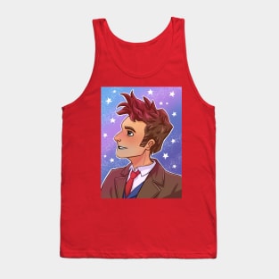 Cute Tenth Doctor Stars Tank Top